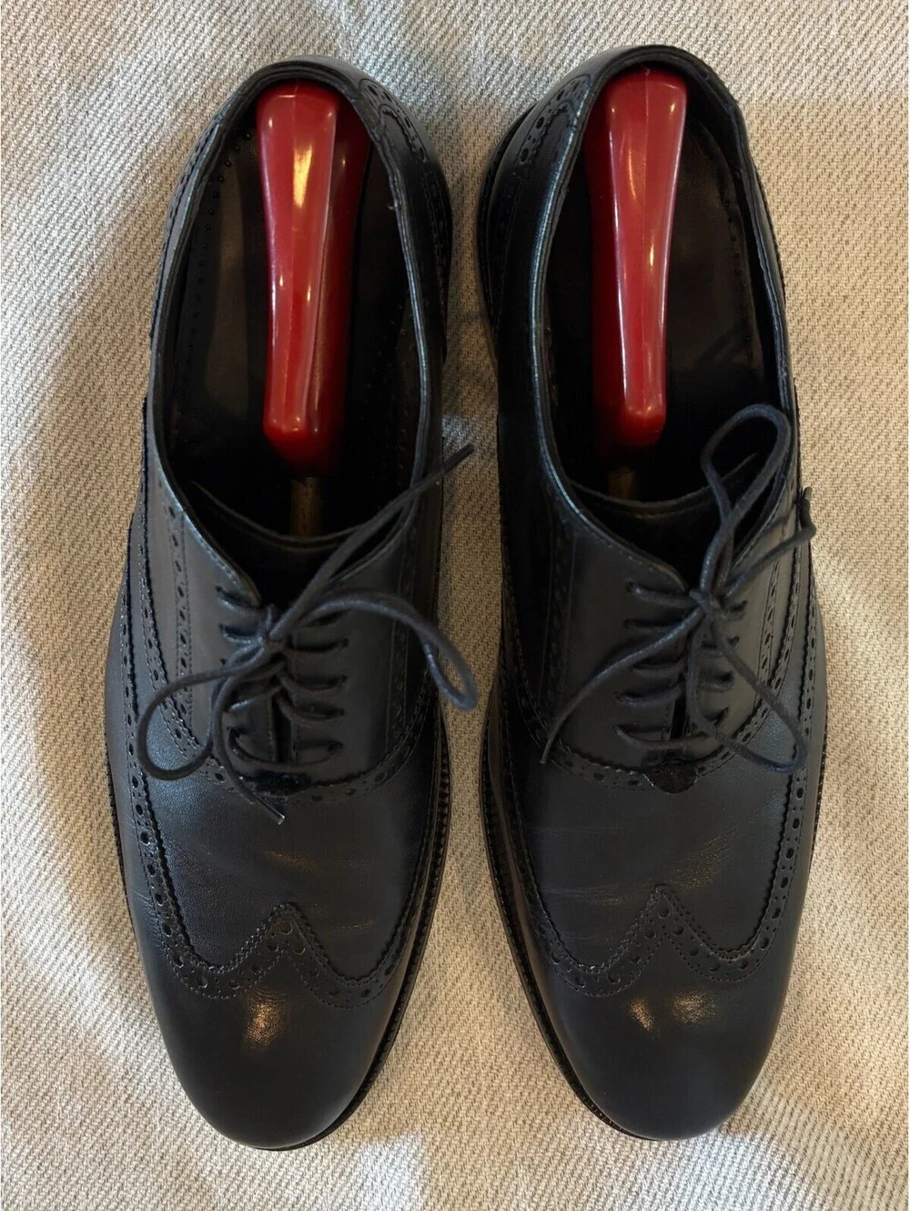 Cole Haan Williams Wingtip Oxford Black Leather Dress Shoes Mens 13 M C12209